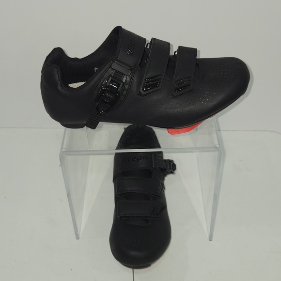 Vicogn Shoes - Vicogn Road Cycling Shoes Black Size 42 Ratchet Buckle Straps Cleats Included